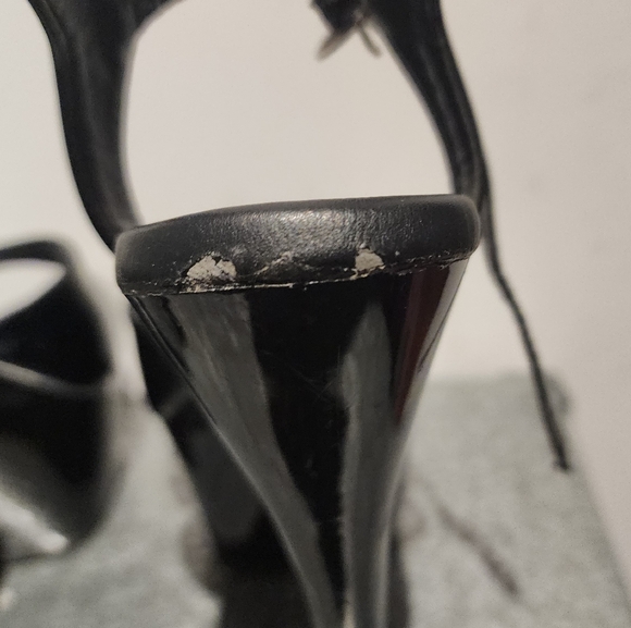 Pleaser Patent Peep Toe Platform Heels - Picture 8 of 15